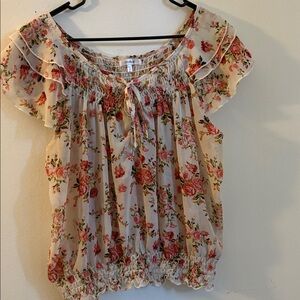 Floral Ruffle Blouse